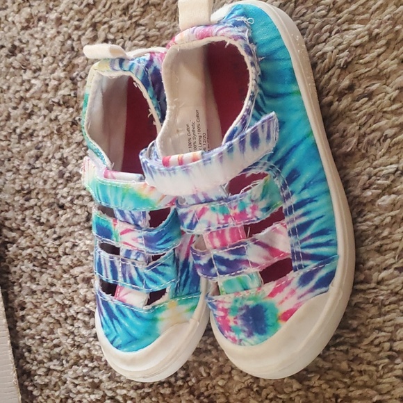 Kids girls size 10 tie dye sneaker shoes - Picture 3 of 6